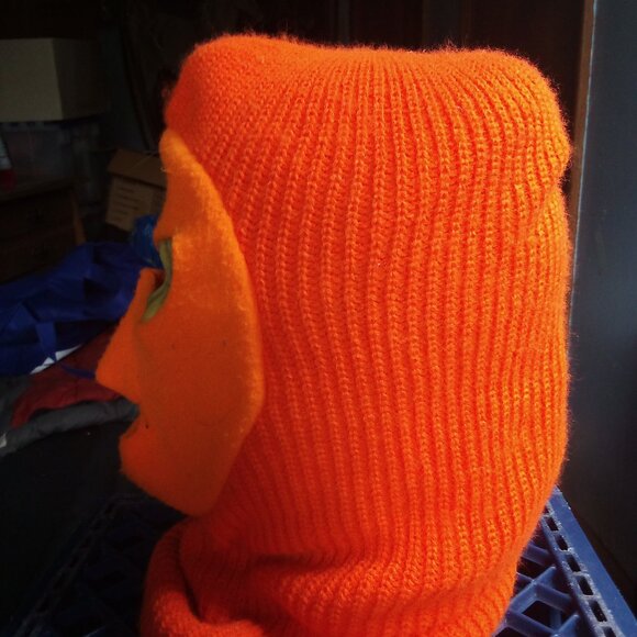 Vintage Ski Mask Winter Hat Hunting Orange - Picture 2 of 4
